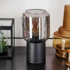Lampe de table Keppoch Noir, 1 lumière