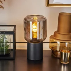 Lampe de table Keppoch Noir, 1 lumière