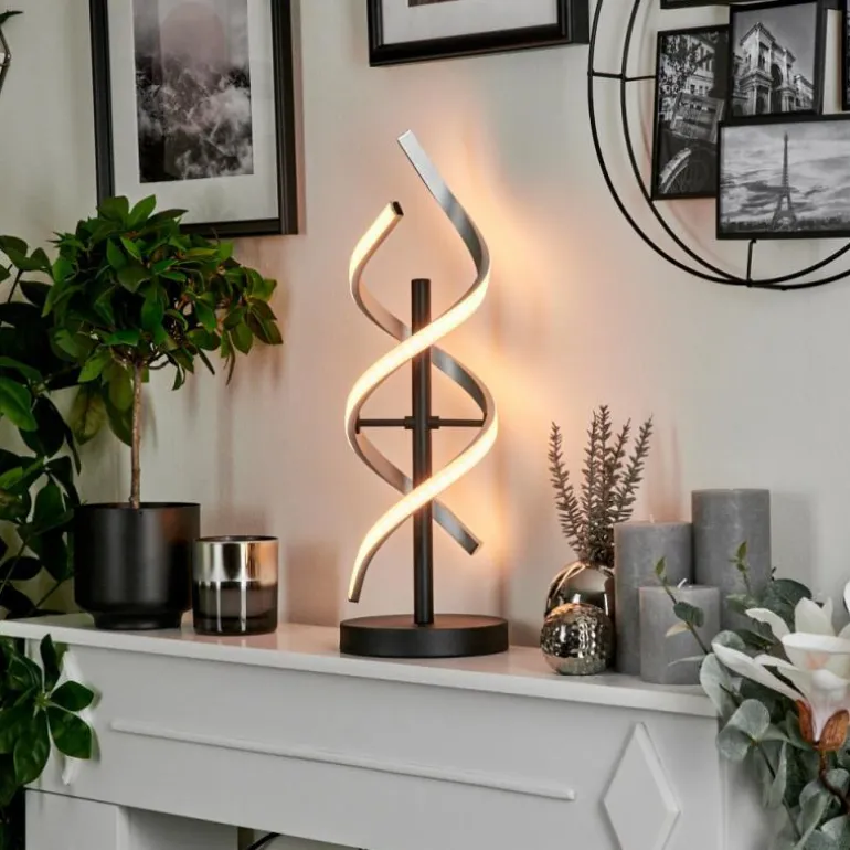 Lampe de table Khovet LED Noir, 1 lumière