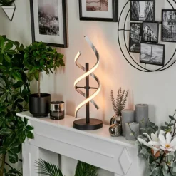 Lampe de table Khovet LED Noir, 1 lumière