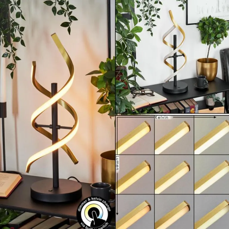 Lampe de table Khovet LED Noir, 1 lumière