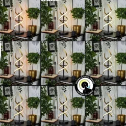 Lampe de table Khovet LED Noir, 1 lumière
