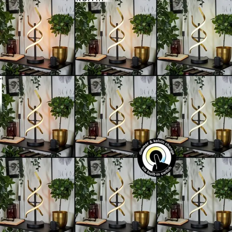 Lampe de table Khovet LED Noir, 1 lumière