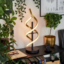 Lampe de table Khovet LED Noir, 1 lumière