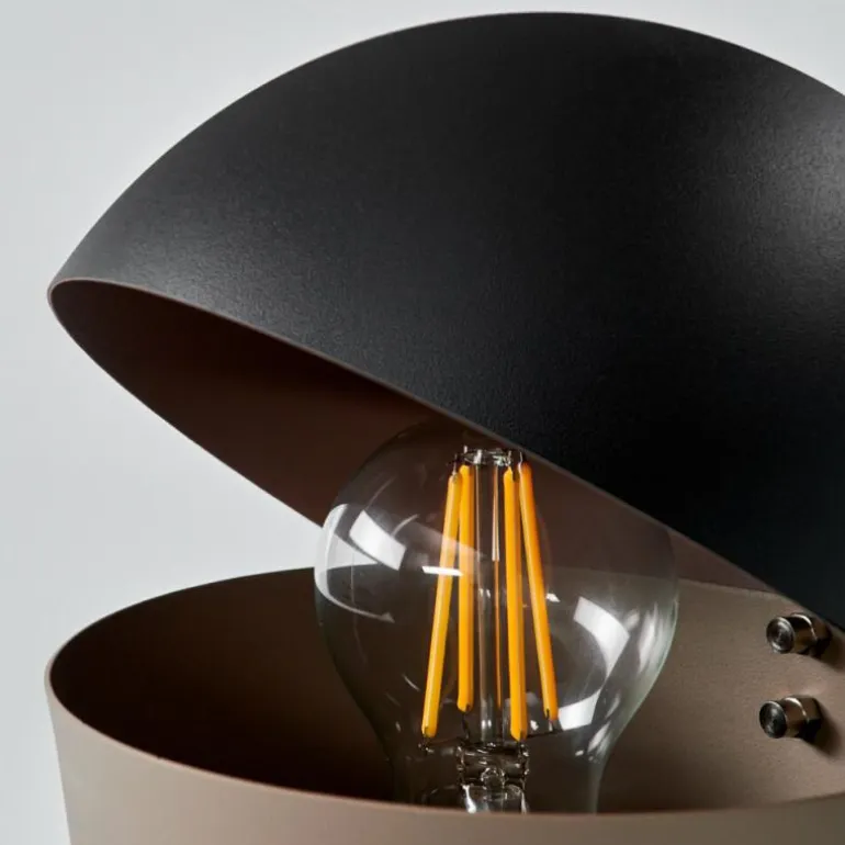Lampe de table Khyong Beige, Noir, 1 lumière