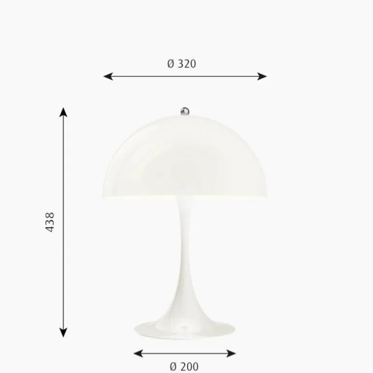 Lampe de table Louis Poulsen Panthella 320 Blanc, 1 lumière