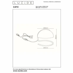 Lampe de table Lucide CATO Or, Laiton, 1 lumière