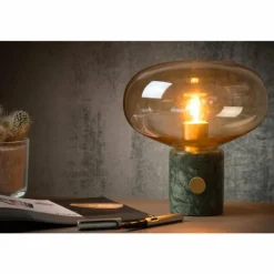 Lampe de table Lucide CHARLIZE Vert, Pierre, 1 lumière