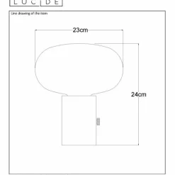 Lampe de table Lucide CHARLIZE Vert, Pierre, 1 lumière