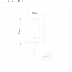 Lampe de table Lucide DOUNIA Noir, 1 lumière