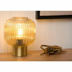 Lampe de table Lucide MALOTO Ambre, 1 lumière