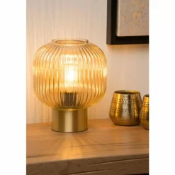 Lampe de table Lucide MALOTO Ambre, 1 lumière