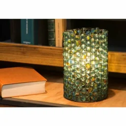 Lampe de table Lucide MARBLOUS Vert, Noir, 1 lumière