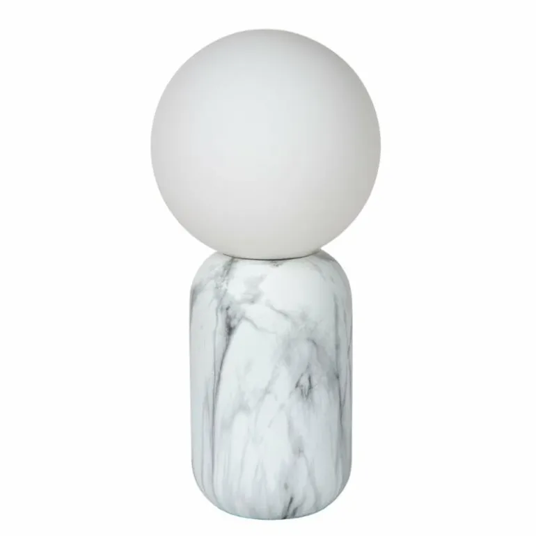 Lampe de table Lucide MARBOL Aspect marbre, Blanc, 1 lumière