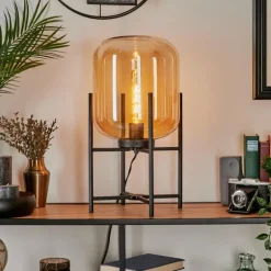 Lampe de table Manzano Noir, 1 lumière