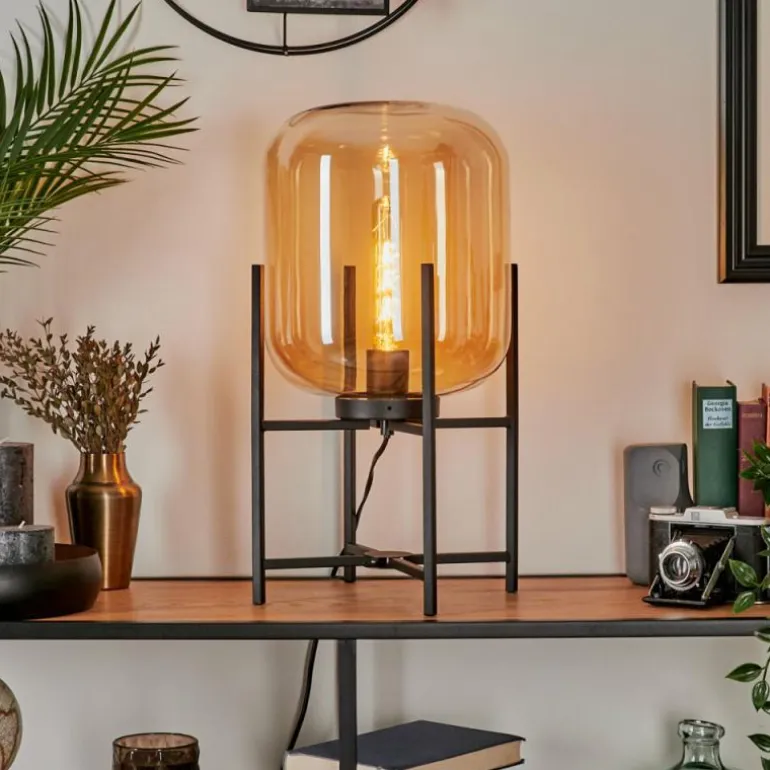 Lampe de table Manzano Noir, 1 lumière