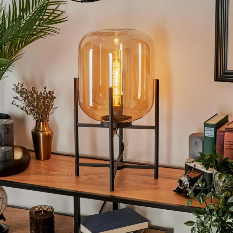Lampe de table Manzano Noir, 1 lumière