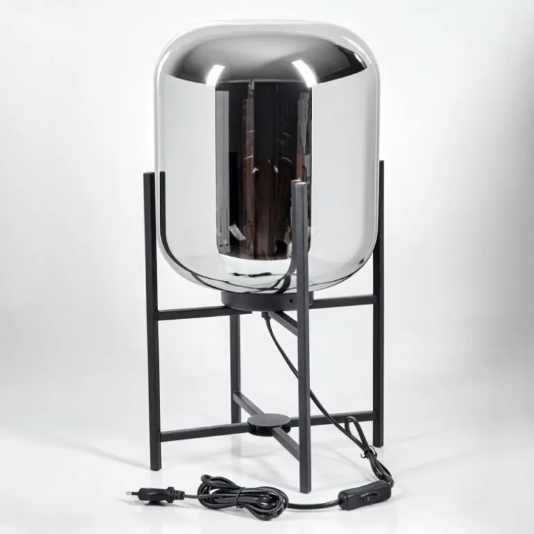 Lampe de table Manzano Noir, 1 lumière