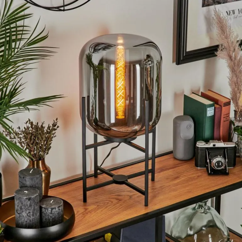 Lampe de table Manzano Noir, 1 lumière