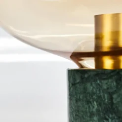 Lampe de table Maoro Vert, Laiton, 1 lumière