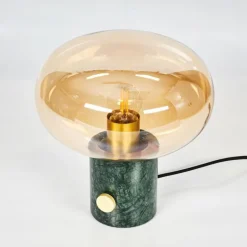 Lampe de table Maoro Vert, Laiton, 1 lumière