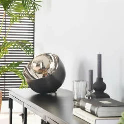 Lampe de table Mirror Nickel mat, Noir, 1 lumière