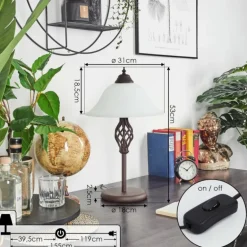 Lampe de table Mosquerito Rouille, 2 lumières