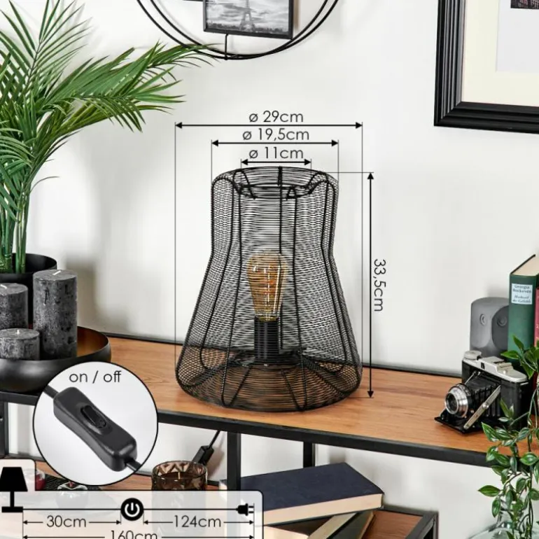 Lampe de table Oravi Noir, 1 lumière