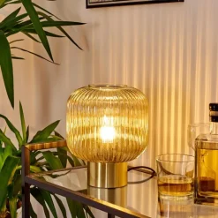 Lampe de table Paeni Ambre, 1 lumière
