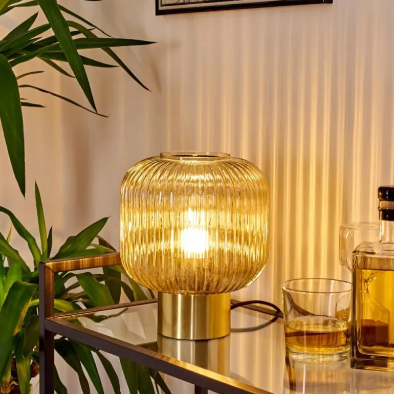 Lampe de table Paeni Ambre, 1 lumière