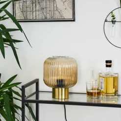 Lampe de table Paeni Ambre, 1 lumière