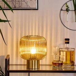 Lampe de table Paeni Ambre, 1 lumière