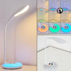 Lampe de table Paphos LED Blanc, 1 lumière, Changeur de couleurs
