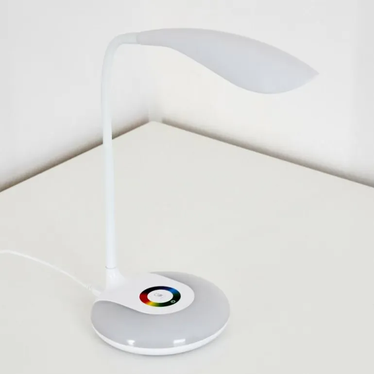 Lampe de table Paphos LED Blanc, 1 lumière, Changeur de couleurs