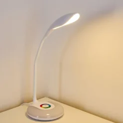 Lampe de table Paphos LED Blanc, 1 lumière, Changeur de couleurs