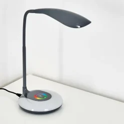 Lampe de table Paphos LED Noir, 1 lumière, Changeur de couleurs