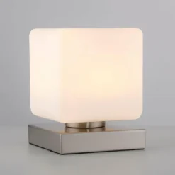 Lampe de table Paul Neuhaus DADOA LED Acier brossé, 1 lumière