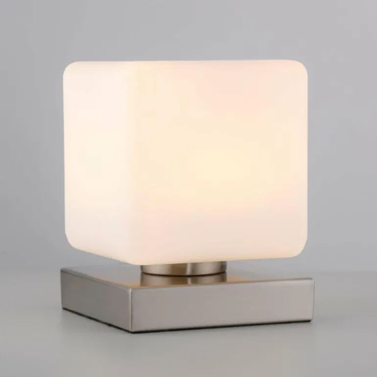 Lampe de table Paul Neuhaus DADOA LED Acier brossé, 1 lumière