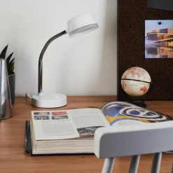 Lampe de table Pineda LED Chrome, Blanc, 1 lumière