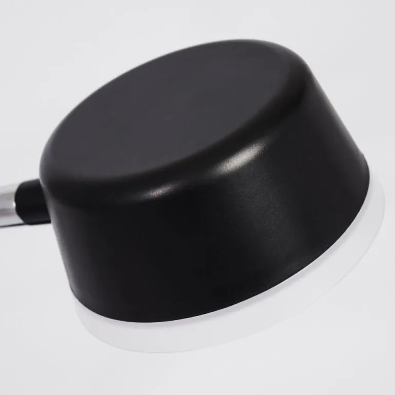 Lampe de table Pineda LED Chrome, Noir, 1 lumière