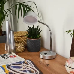 Lampe de table Pineda LED Chrome, 1 lumière