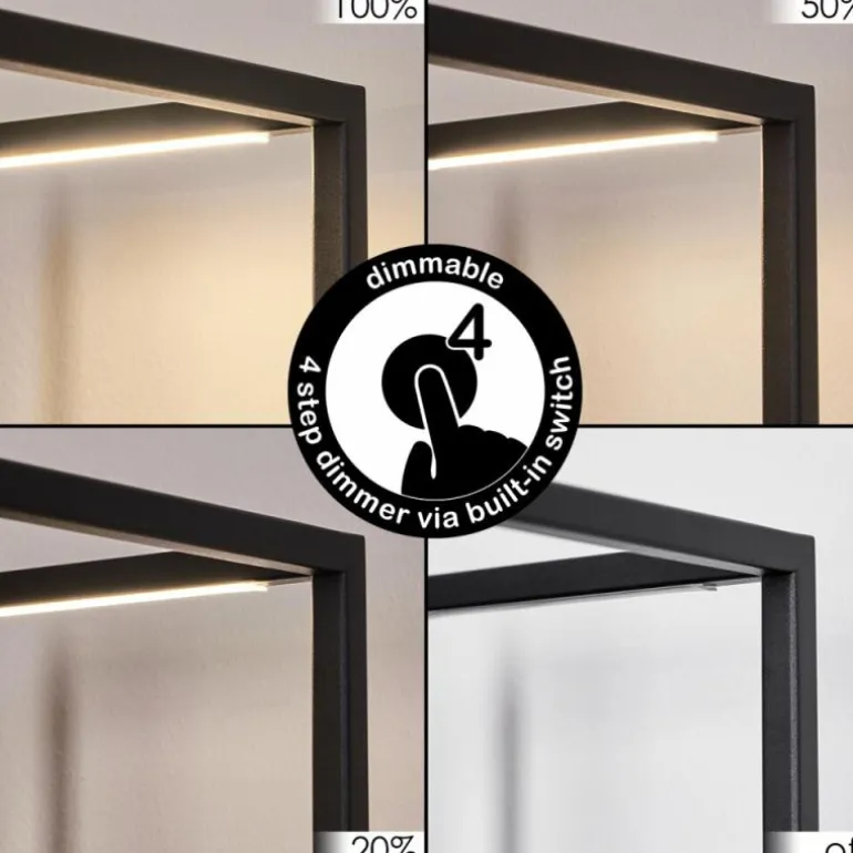 Lampe de table Ranquile LED Noir, 2 lumières