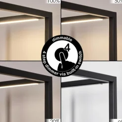 Lampe de table Ranquile LED Noir, 2 lumières
