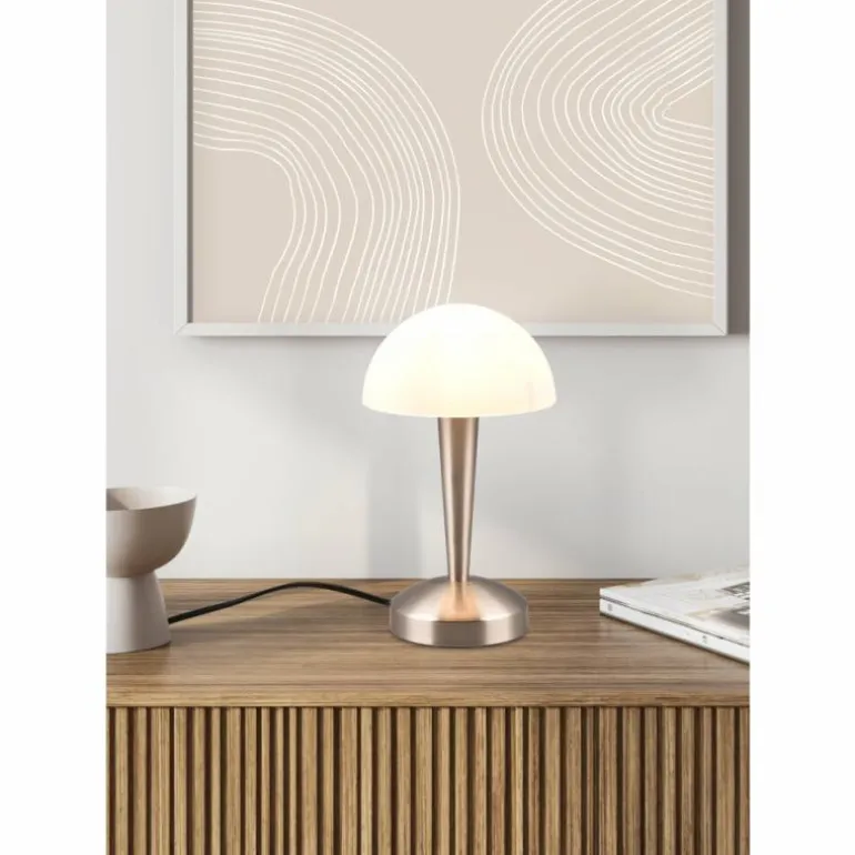 Lampe de table Reality CANARIA LED Nickel mat, 1 lumière