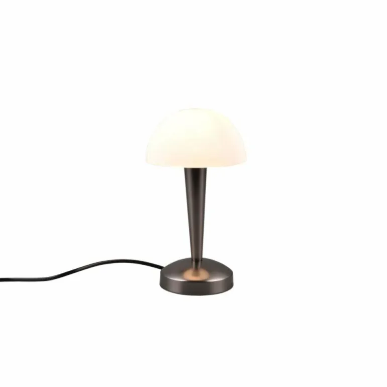 Lampe de table Reality CANARIA LED Chrome, Noir, 1 lumière