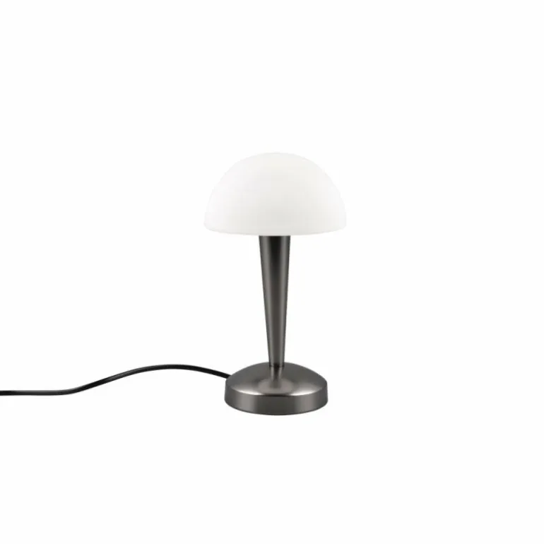 Lampe de table Reality CANARIA LED Chrome, Noir, 1 lumière