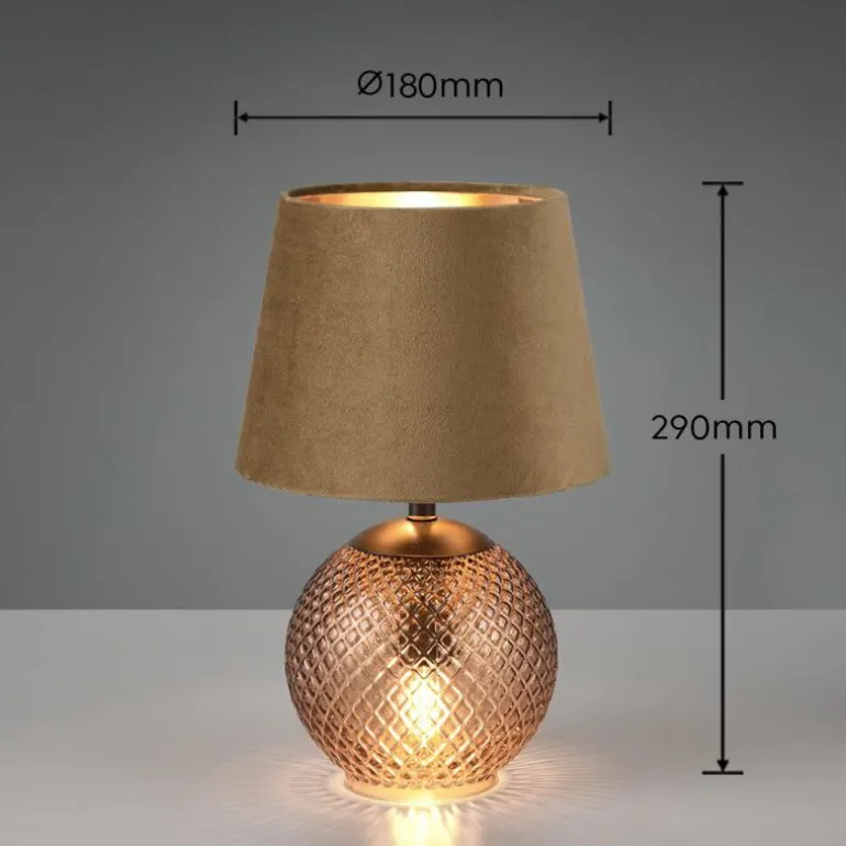 Lampe de table Reality Jonna Ambre, 2 lumières