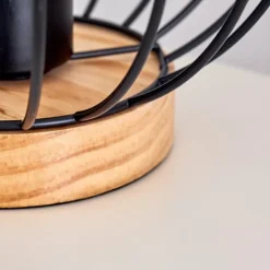 Lampe de table Refresco Bois foncé, Noir, 1 lumière