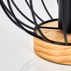 Lampe de table Refresco Bois foncé, Noir, 1 lumière