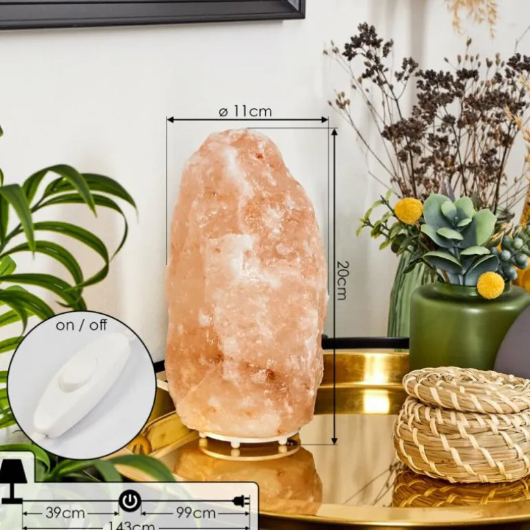 Lampe de table Sansou Rose, Blanc, 1 lumière